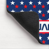 Patriottische rode witte en blauwe sterren, gepers muismat (Hoek)