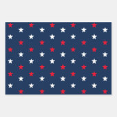 Patriottische rode witte en blauwe sterren inpakpapier vel (Voorkant 2)