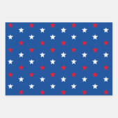 Patriottische rode witte en blauwe sterren moderne inpakpapier vel (Voorkant 2)