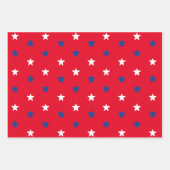 Patriottische rode witte en blauwe sterren moderne inpakpapier vel (Voorkant)