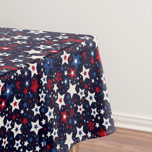 Patriottische rode, witte en blauwe sterren tafelkleed (Voorbeeld)