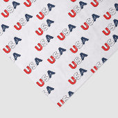 Patriottische Rode Witte en Blauwe Sterren/USA Tissuepapier (Detail)