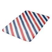 Patriottische rode witte en blauwe strepen badmat (Gekanteld)