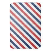 Patriottische rode witte en blauwe strepen badmat (Voorkant Verticaal)