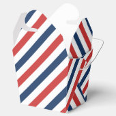 Patriottische rode witte en blauwe strepen bedankdoosjes (Geopend)