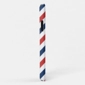 Patriottische rode witte en blauwe strepen Case-Mate iPhone case (Achterkant/rechts)