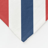 Patriottische rode witte en blauwe strepen fleece deken (Hoek)