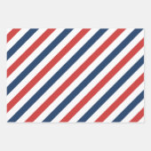Patriottische rode witte en blauwe strepen inpakpapier vel (Voorkant 2)