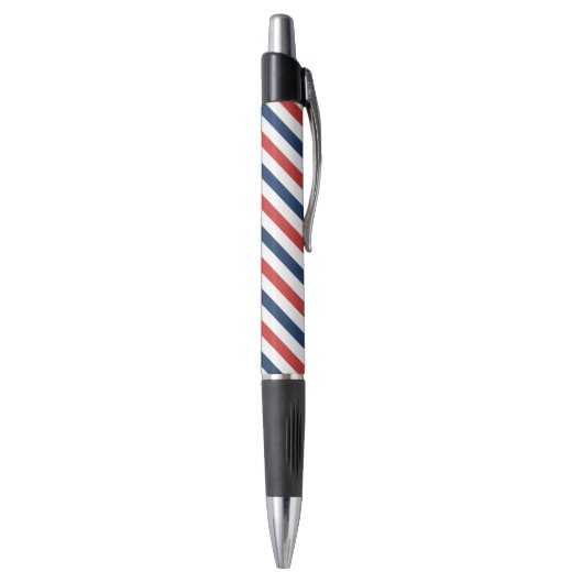 Patriottische rode witte en blauwe strepen pen (Achterkant (Verticaal))