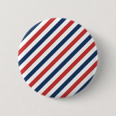 Patriottische rode witte en blauwe strepen ronde button 5,7 cm (Voorkant)