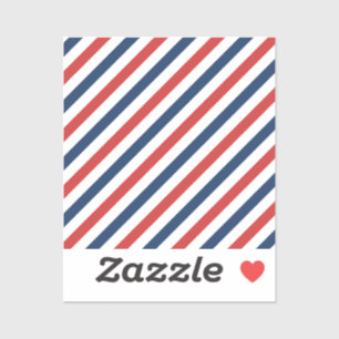 Patriottische rode witte en blauwe strepen sticker