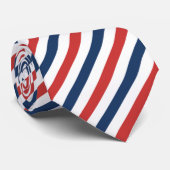 Patriottische rode witte en blauwe strepen stropdas (Opgerold)