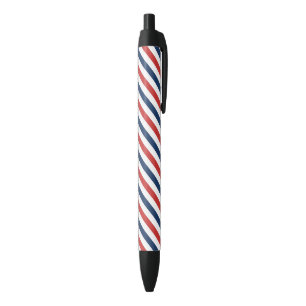 Patriottische rode witte en blauwe strepen zwarte inkt pen