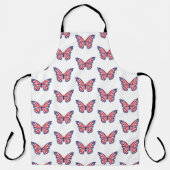 Patriottische rode witte en blauwe vlinder schort (Voorkant)