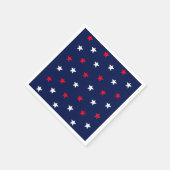 Patriottische rode witte en marinesblauwe sterren servet (Hoek)