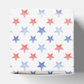 Patriottische Rode Witte & Ik Doe Monogram Bruidsd Bedankdoosjes (Bovenkant)