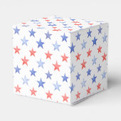 Patriottische Rode Witte & Ik Doe Monogram Bruidsd Bedankdoosjes (Achterkant)