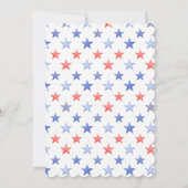 Patriottische rode witte & ik doe monogram bruidsd kaart (Achterkant)