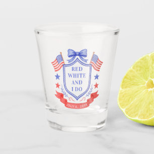 Patriottische Rode Witte & Ik Doe Trouwdag Borrelg Shot Glas