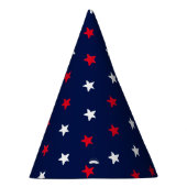 Patriottische rode witte marineblauwe sterren feesthoedjes (Rechts)