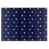 Patriottische rode witte marineblauwe sterren mode snijplank (Voorkant)