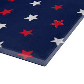 Patriottische rode witte marineblauwe sterren mode snijplank (Hoek)