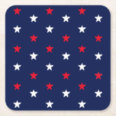 Patriottische rode witte marineverblauwe sterren o kartonnen onderzetters (Voorkant)