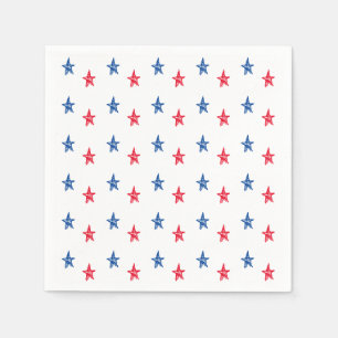 Patriottische rode, witte, met de hand getekende s servet