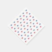 Patriottische rode, witte, met de hand getekende s servet (Hoek)