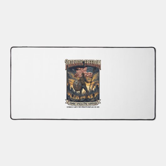 Patriottische Roest Vlag Overlevende Zombie Apocal Bureaumat (Voorkant)