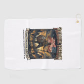 Patriottische Roest Vlag Overlevende Zombie Apocal Golfhanddoek (Horizontaal)