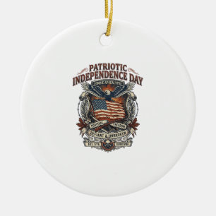 Patriottische Roest Vlag Overlevende Zombie Apocal Keramisch Ornament