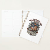 Patriottische Roest Vlag Overlevende Zombie Apocal Planner (Display)