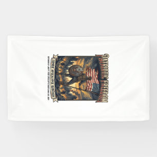 Patriottische Roest Vlag Overlevende Zombie Apocal Spandoek