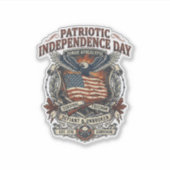 Patriottische Roest Vlag Overlevende Zombie Apocal Sticker (Voorkant)