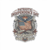 Patriottische Roest Vlag Overlevende Zombie Apocal Sticker (Voorkant)