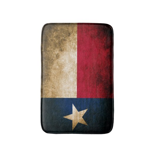 Patriottische Roestelijke Vlag van Texas Badmat (Voorkant Verticaal)