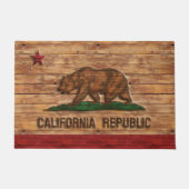 Patriottische Roestische vlag van Californië Deurmat (Voorkant)