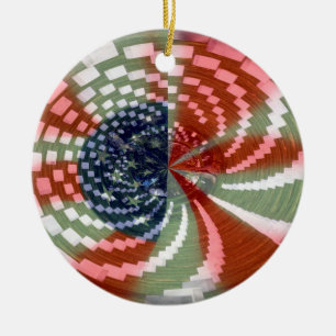 Patriottische ronddraaiornament keramisch ornament
