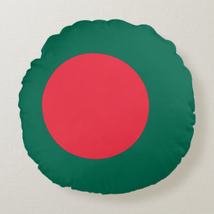 Patriottische ronde kussen met vlag van Bangladesh