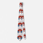Patriottische Rood Blauw Wit Bloem (1) Stropdas (Voorkant)