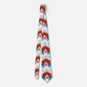 Patriottische Rood Blauw Wit Bloem (1) Stropdas (Achterkant)