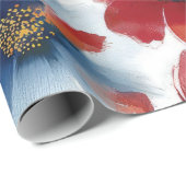 Patriottische Rood Blauw Wit Bloemstuk (5) Cadeaupapier (Rol Hoek)