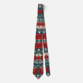 Patriottische Rood Blauw Wit Bloemstuk (6) Stropdas (Voorkant)