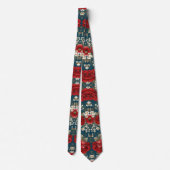 Patriottische Rood Blauw Wit Bloemstuk (6) Stropdas (Achterkant)