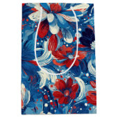 Patriottische Rood Blauw Wit Bloemstuk (8) Medium Cadeauzakje (Voorkant)