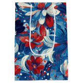 Patriottische Rood Blauw Wit Bloemstuk (8) Medium Cadeauzakje (Achterkant)
