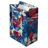 Patriottische Rood Blauw Wit Bloemstuk (8) Medium Cadeauzakje (Achterkant Gekanteld)