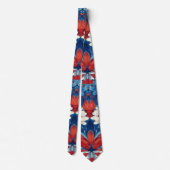 Patriottische Rood Blauw Wit Bloemstuk (8) Stropdas (Achterkant)