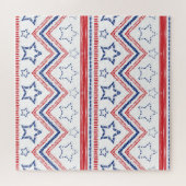 Patriottische rood blauwe stam, Amerikaanse symbol Legpuzzel (Horizontaal)
